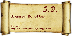 Slemmer Dorottya névjegykártya